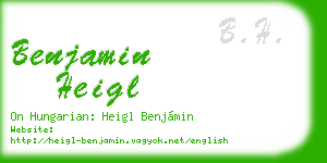 benjamin heigl business card